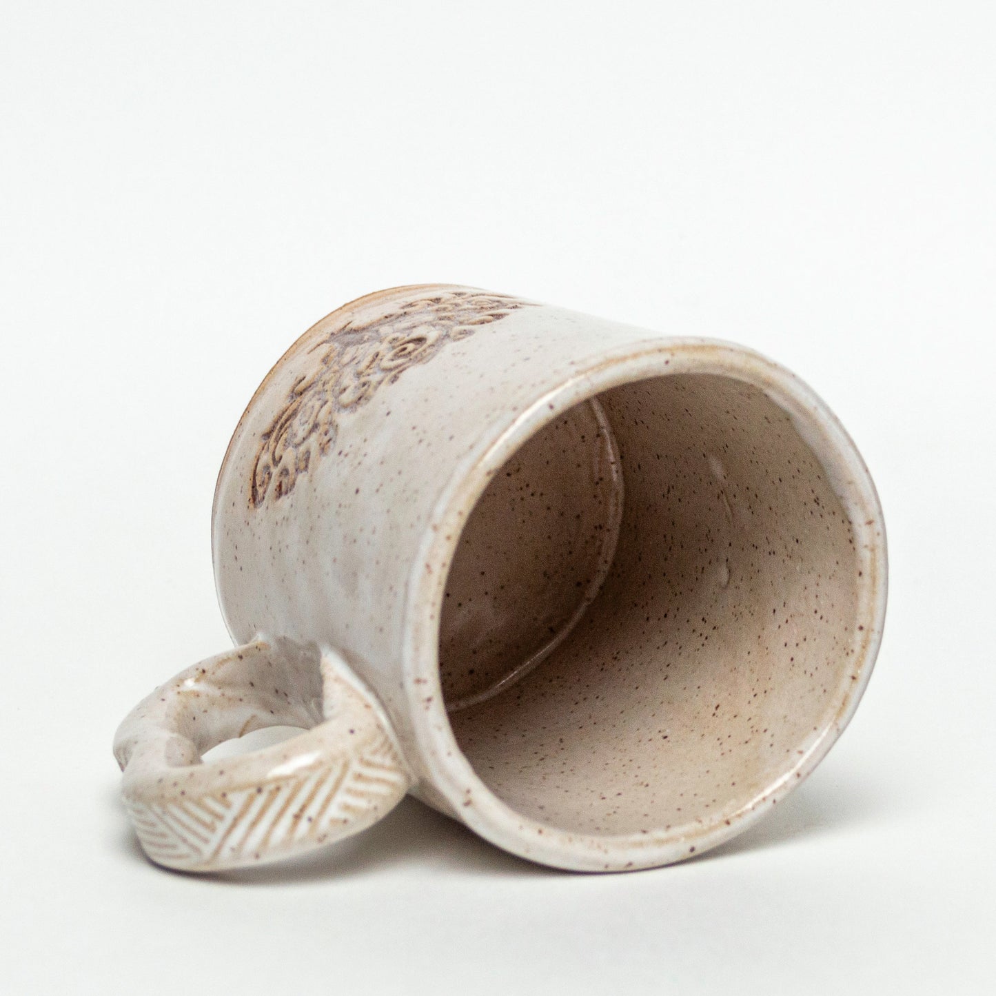 Brown Tree of Life on White Stoneware 12oz Mug