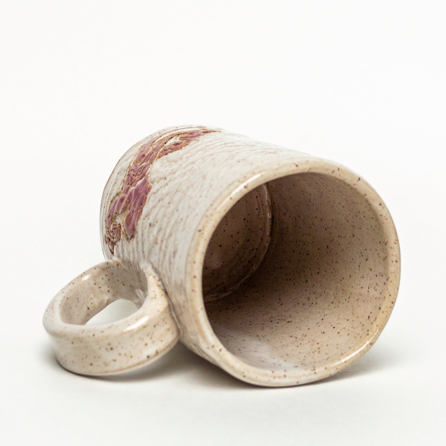 Octopus Pattern Handmade Stoneware White 14oz Mug