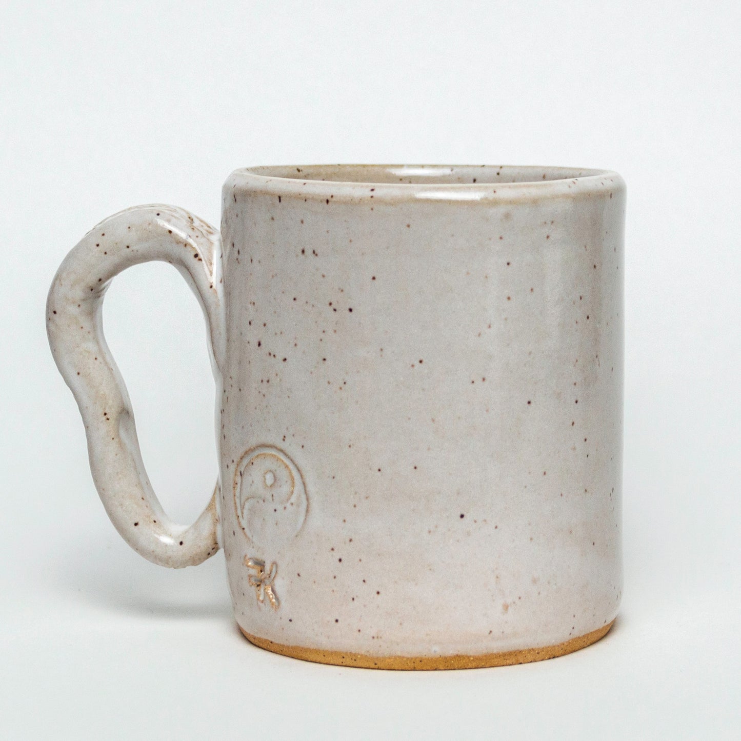 Green Tree of Life on White Stoneware 12oz Mug