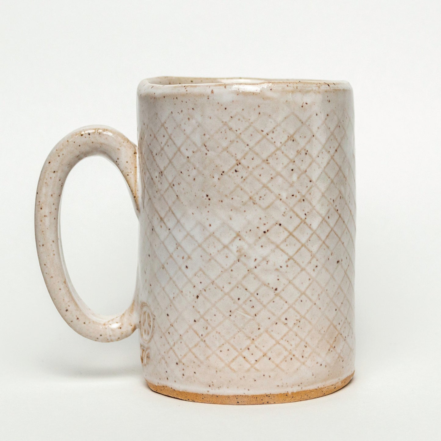 Ohio Cardinal on White Stoneware 14oz Mug