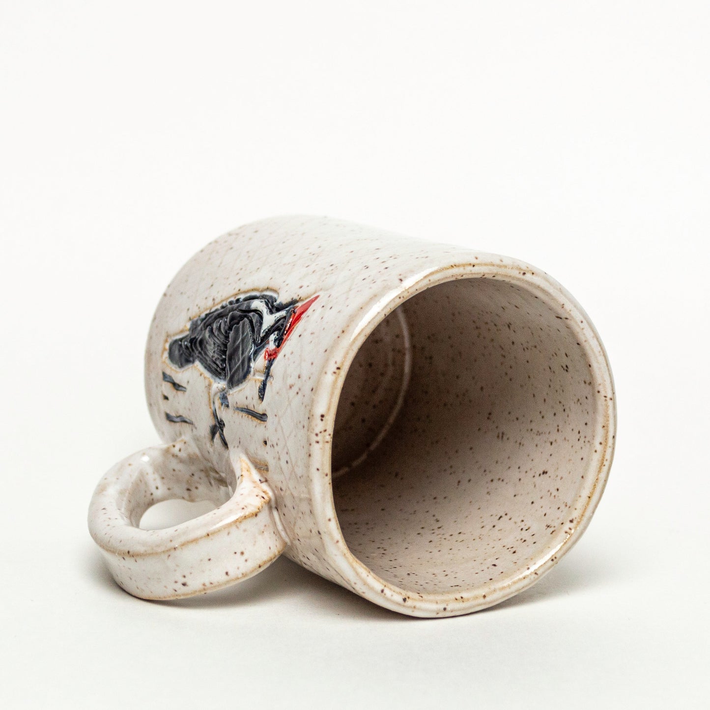 Pileated Woodpecker White 14 oz Mug