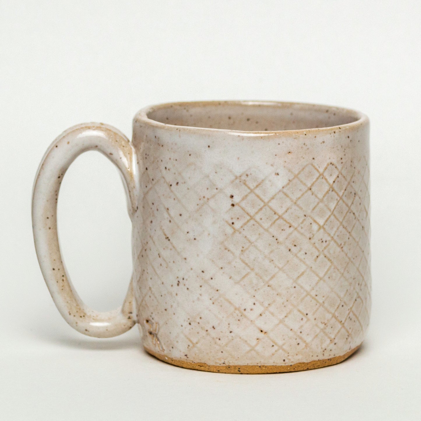 Chickadee on White Stoneware 10oz Mug