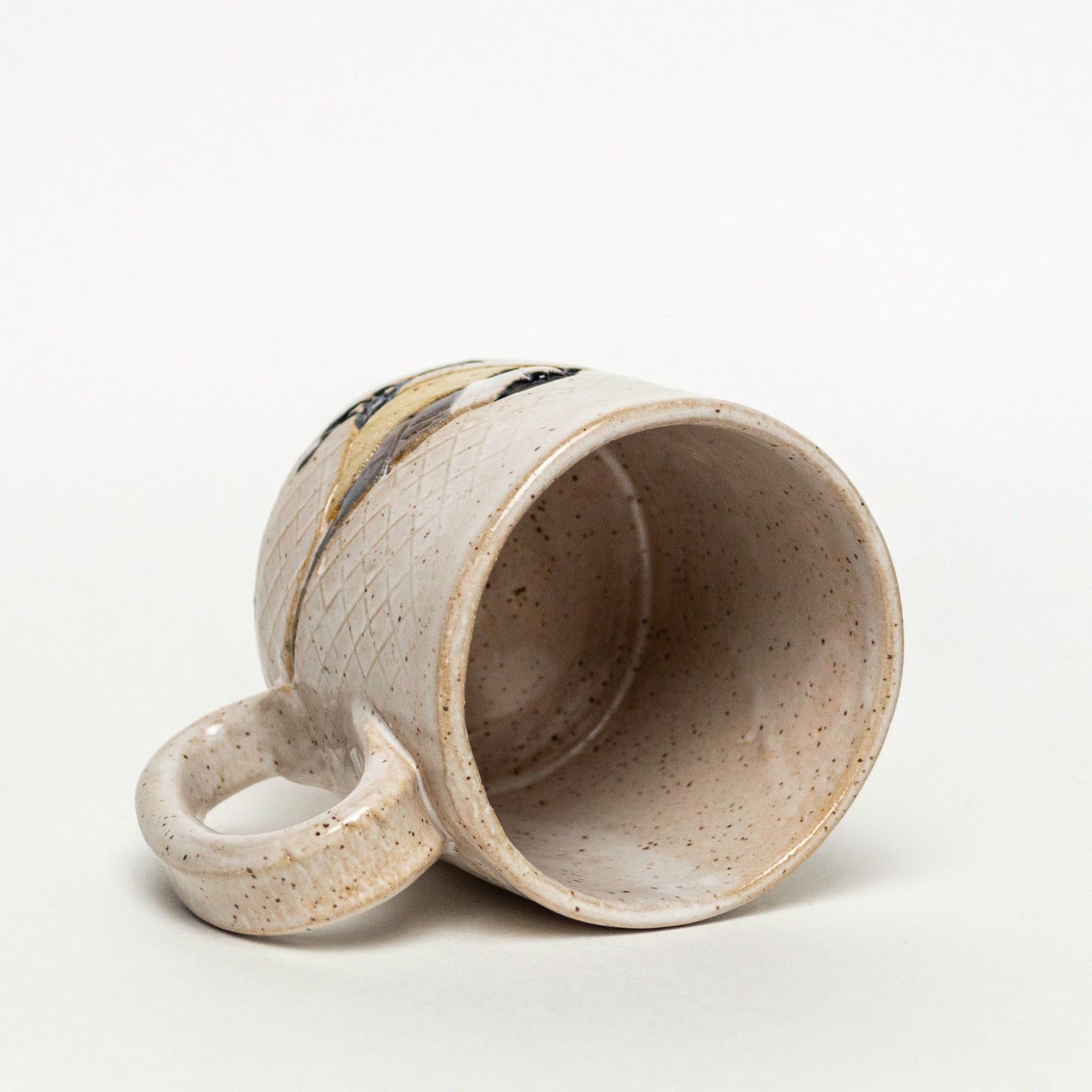 Chickadee on White Stoneware 10oz Mug
