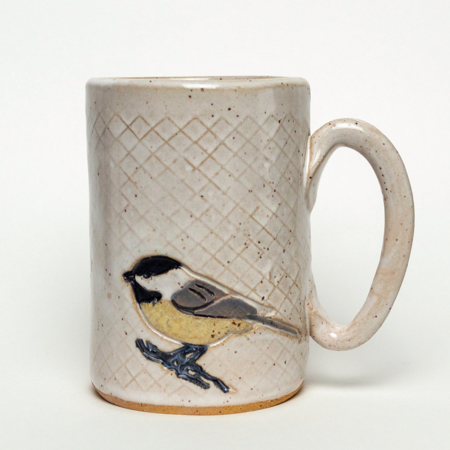 Chickadee White 14 oz Mug