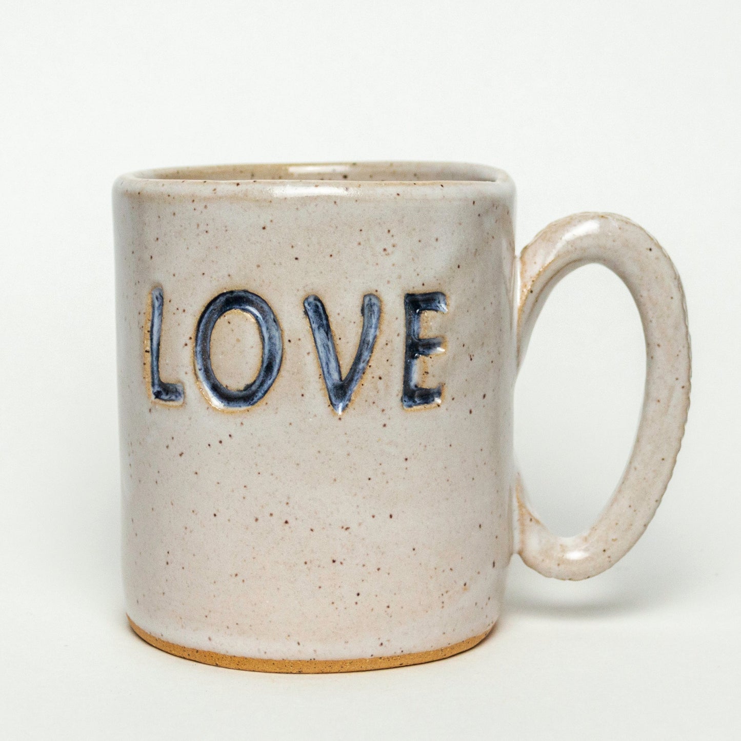 'Love' on White Stoneware 12oz Mug
