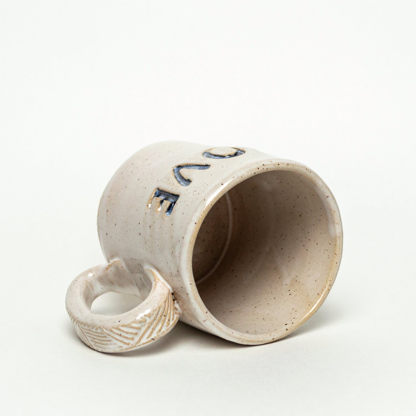 'Love' on White Stoneware 12oz Mug