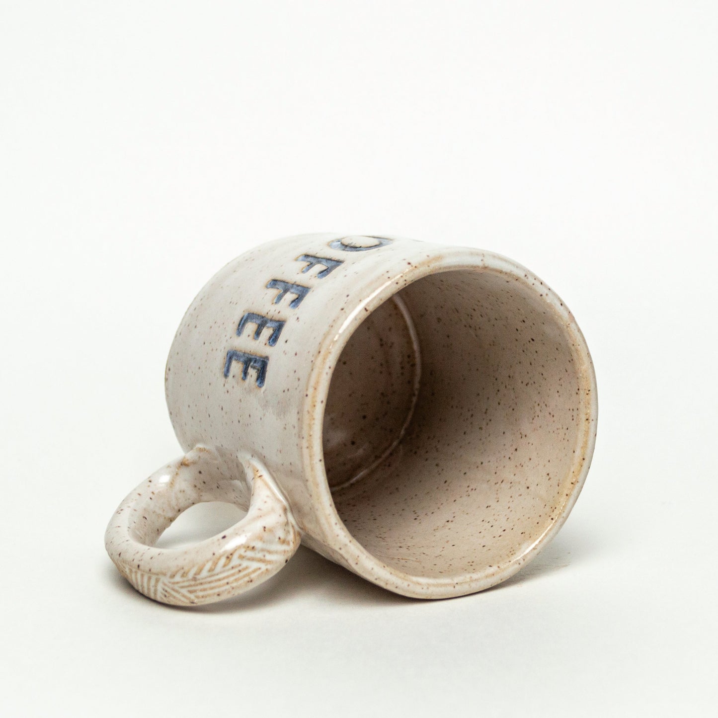 'Coffee' White Stoneware 12oz Mug