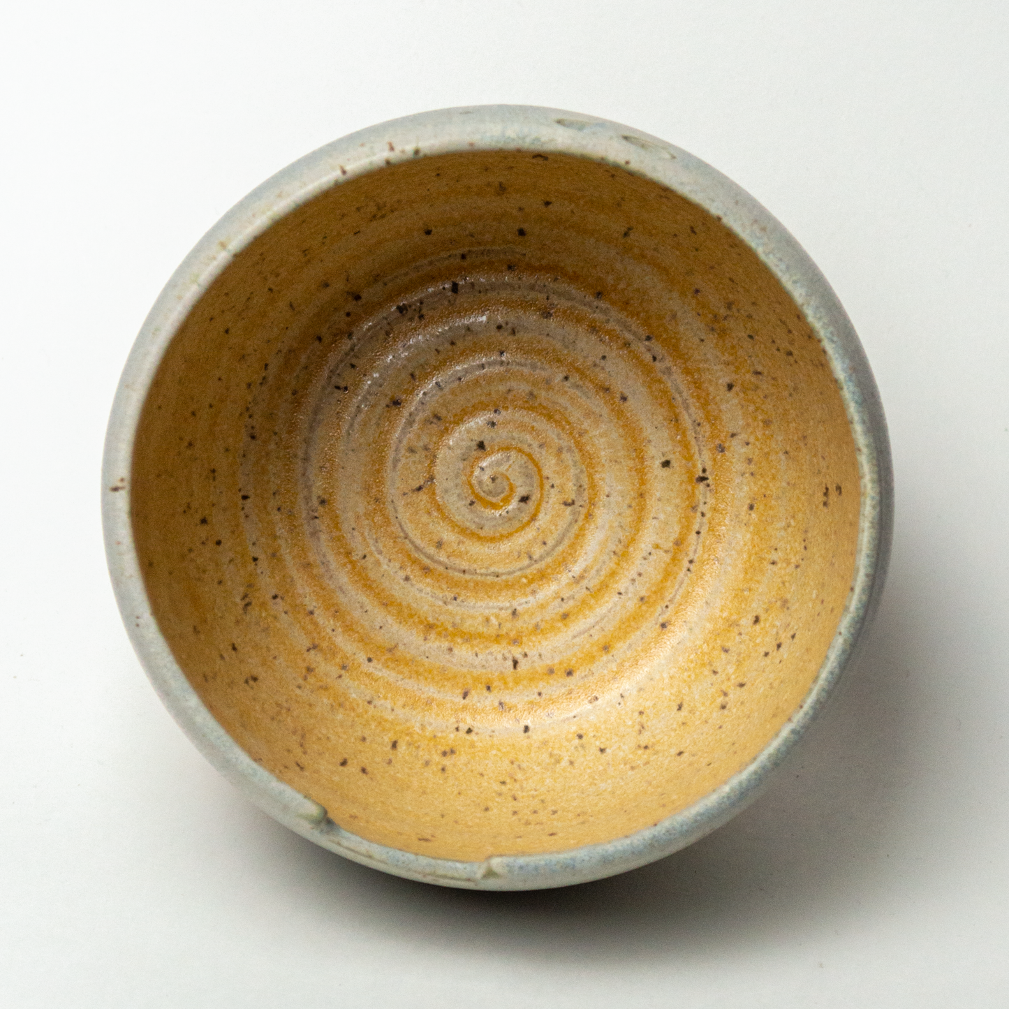 Blue & Beige Hand-Thrown Stoneware Rice/Noodle Bowl