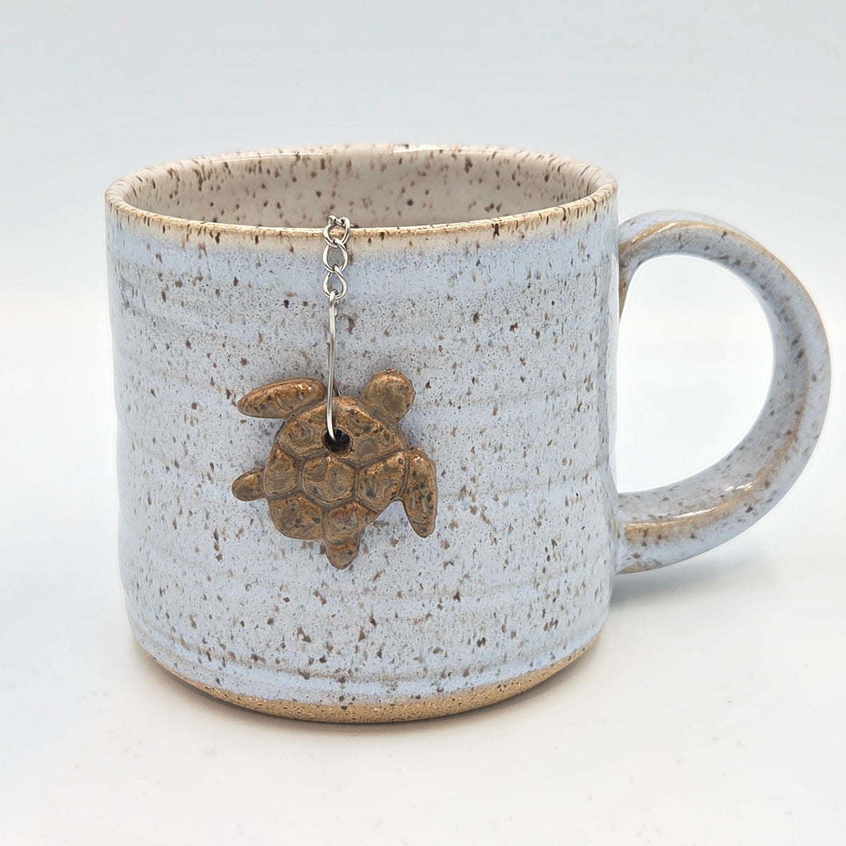 Sea Turtle Stoneware Charm  w/ Tea Ball Infuser