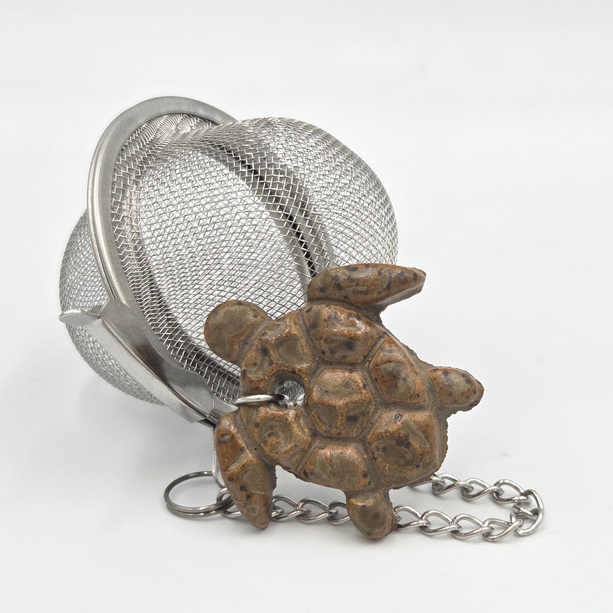 Sea Turtle Stoneware Charm  w/ Tea Ball Infuser