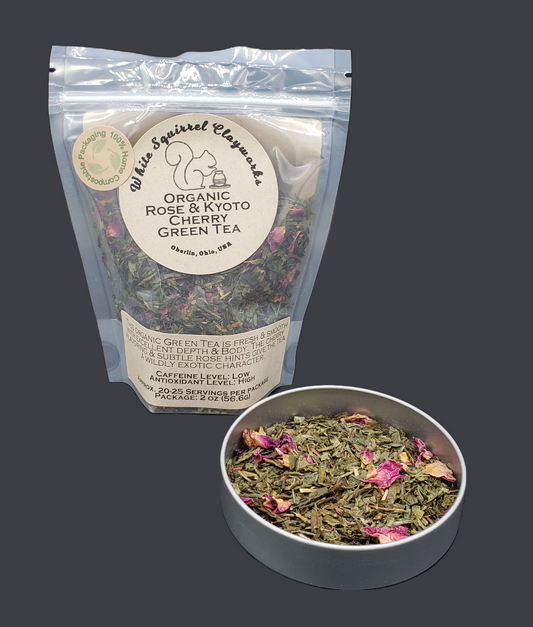 Organic Rose & Kyoto Cherry Green Loose-leaf Tea - 2oz