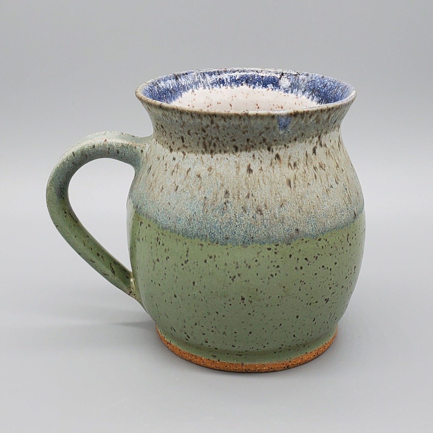 Green-2-Blue Wash Hand-Thrown Bulb Stoneware 14oz Mug