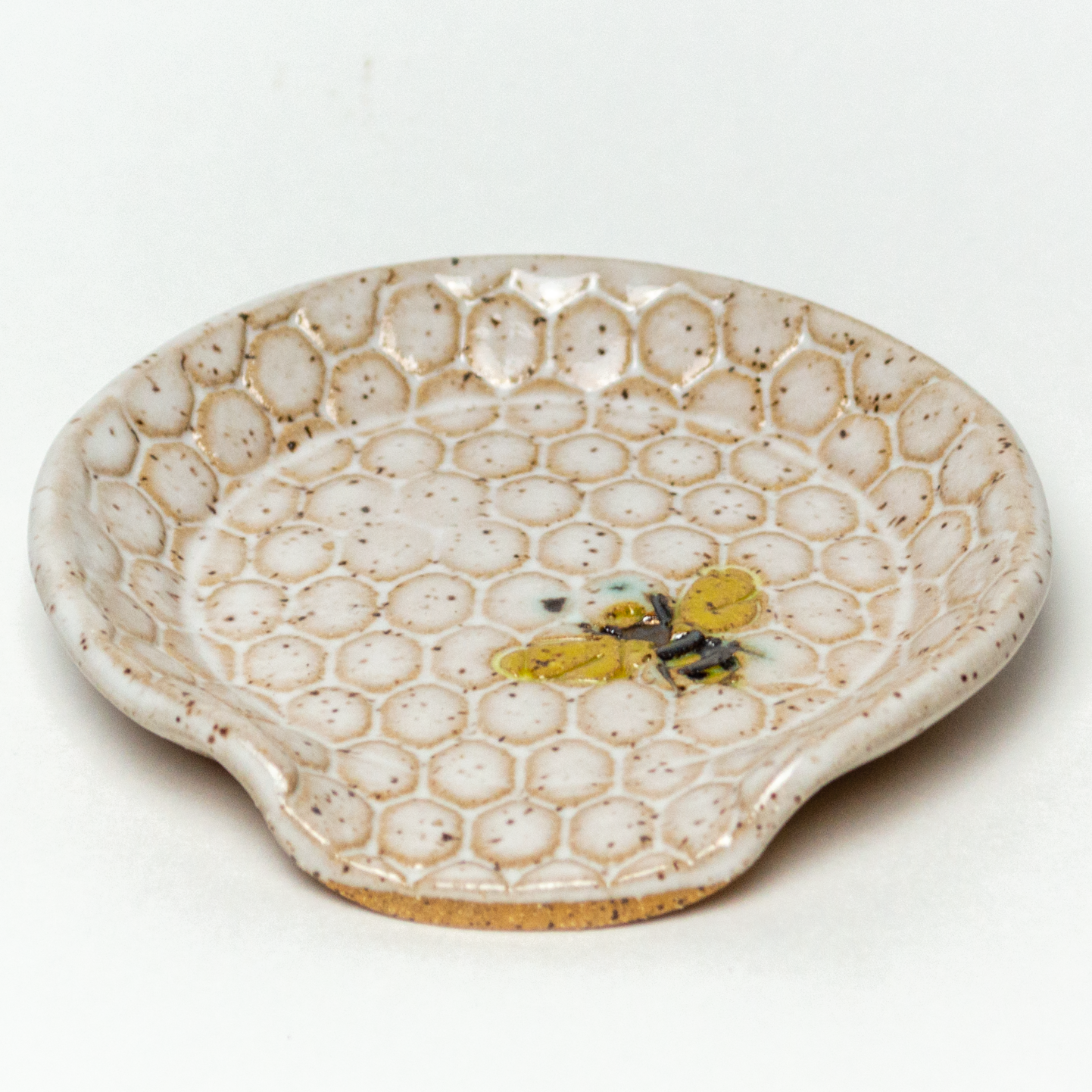 Bee White Spoon Rest