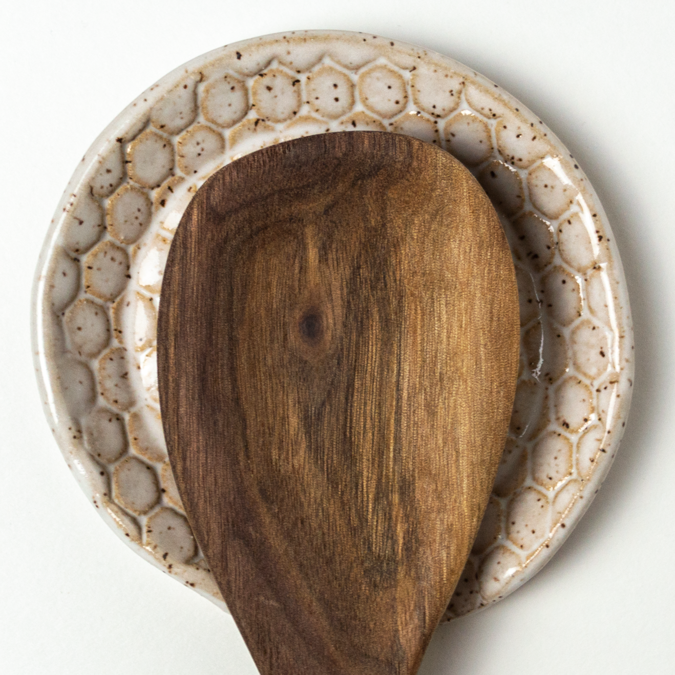Bee White Spoon Rest