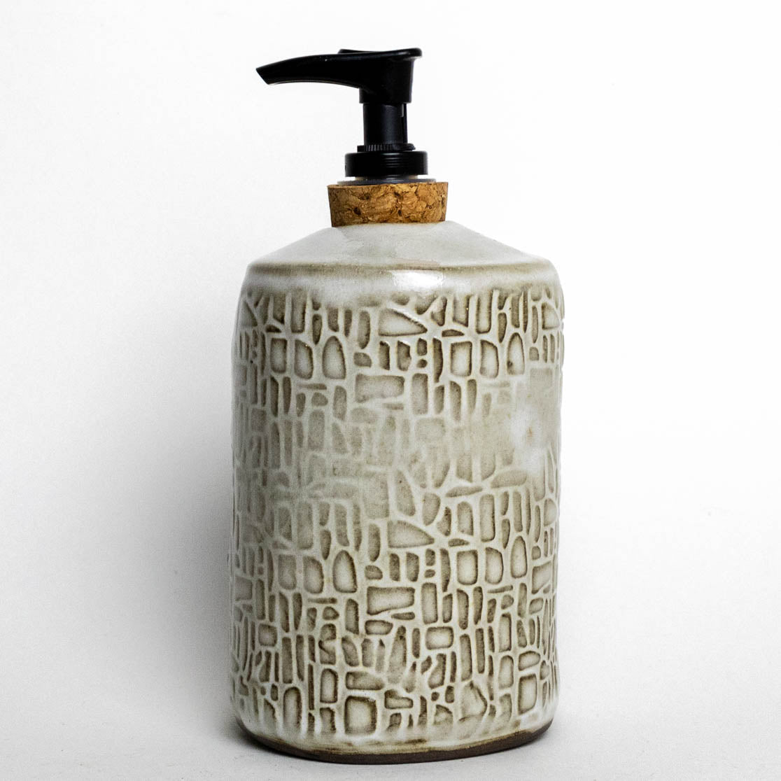 Black Squirrel on White Soap/Lotion Dispenser