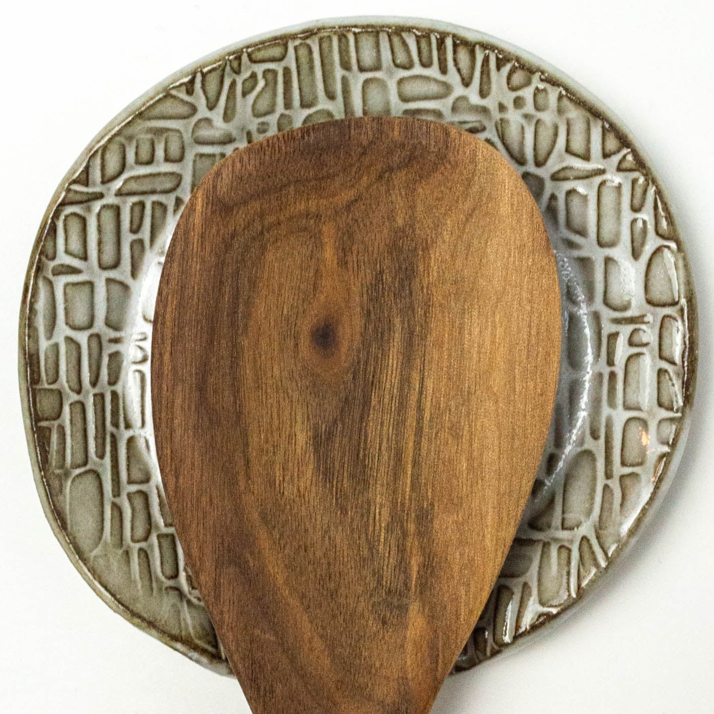 Black Squirrel on White Spoon Rest