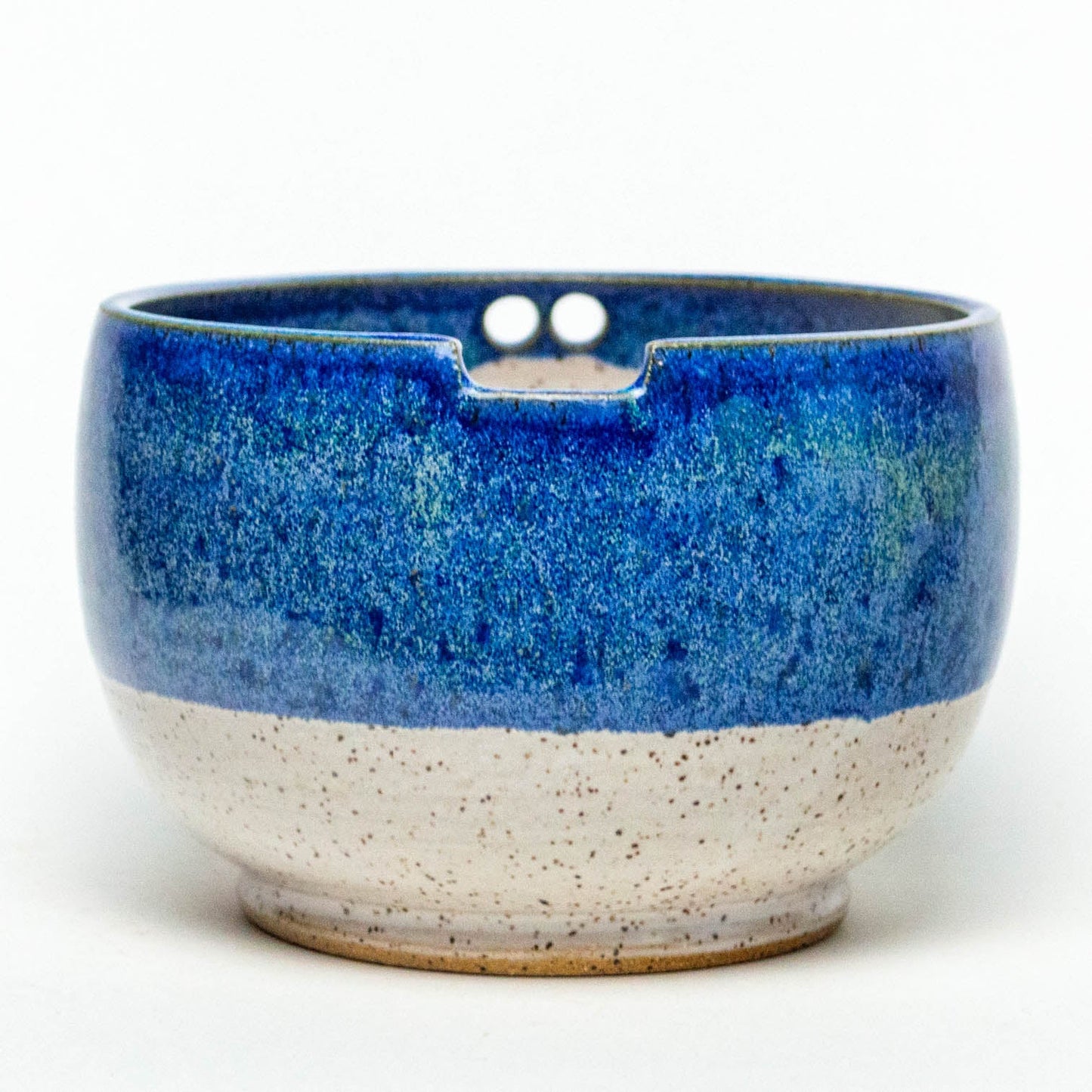 Blue & White Stoneware Rice Bowl w/Chopsticks