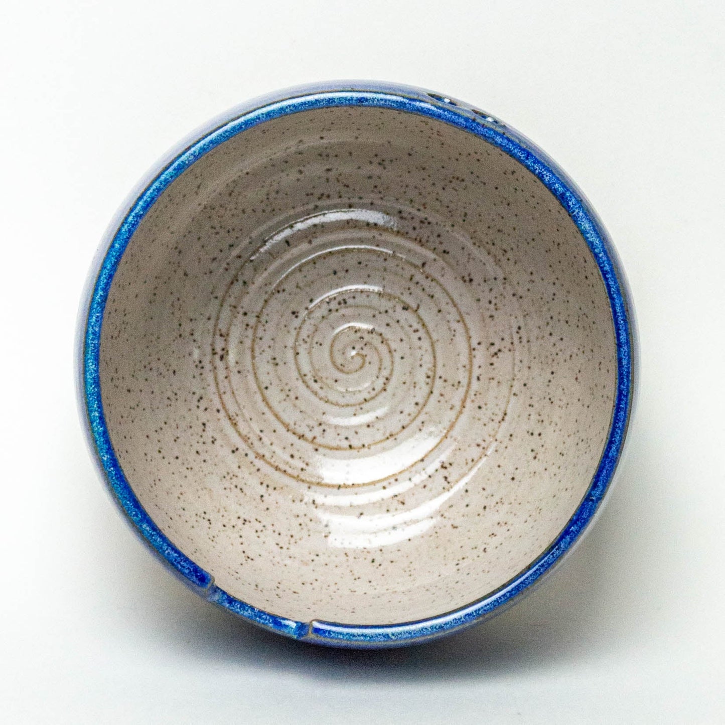 Blue & White Stoneware Rice Bowl w/Chopsticks