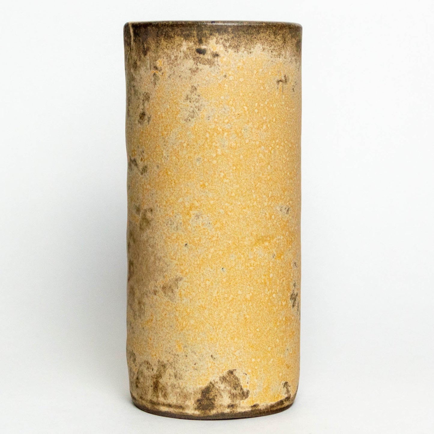 Ginkgo Leaf Chocolate Clay Beige Vase