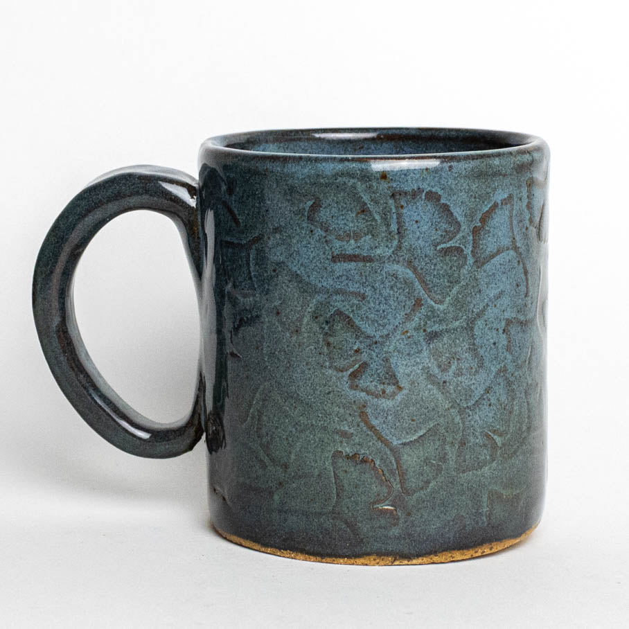 Ginkgo Blue Stoneware 12oz Mug