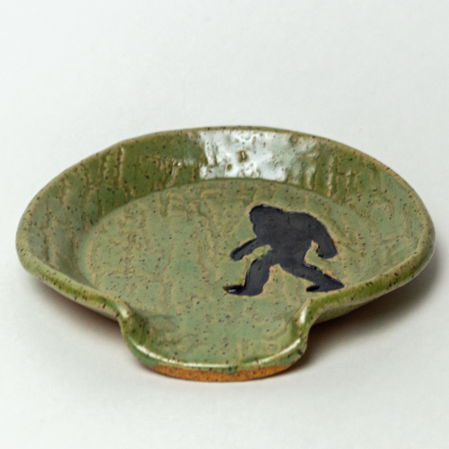 Sasquatch Green Stoneware Spoon Rest