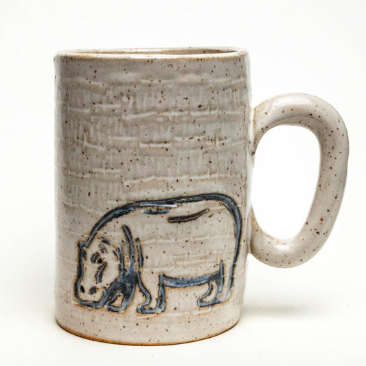 Hippo White 14oz Mug