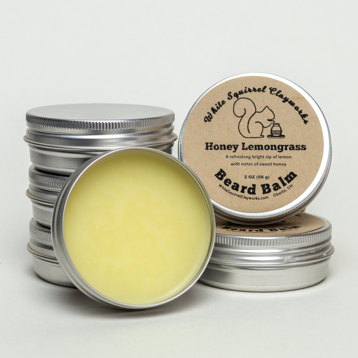 Honey Lemongrass Beeswax Beard Balm - 2oz tin