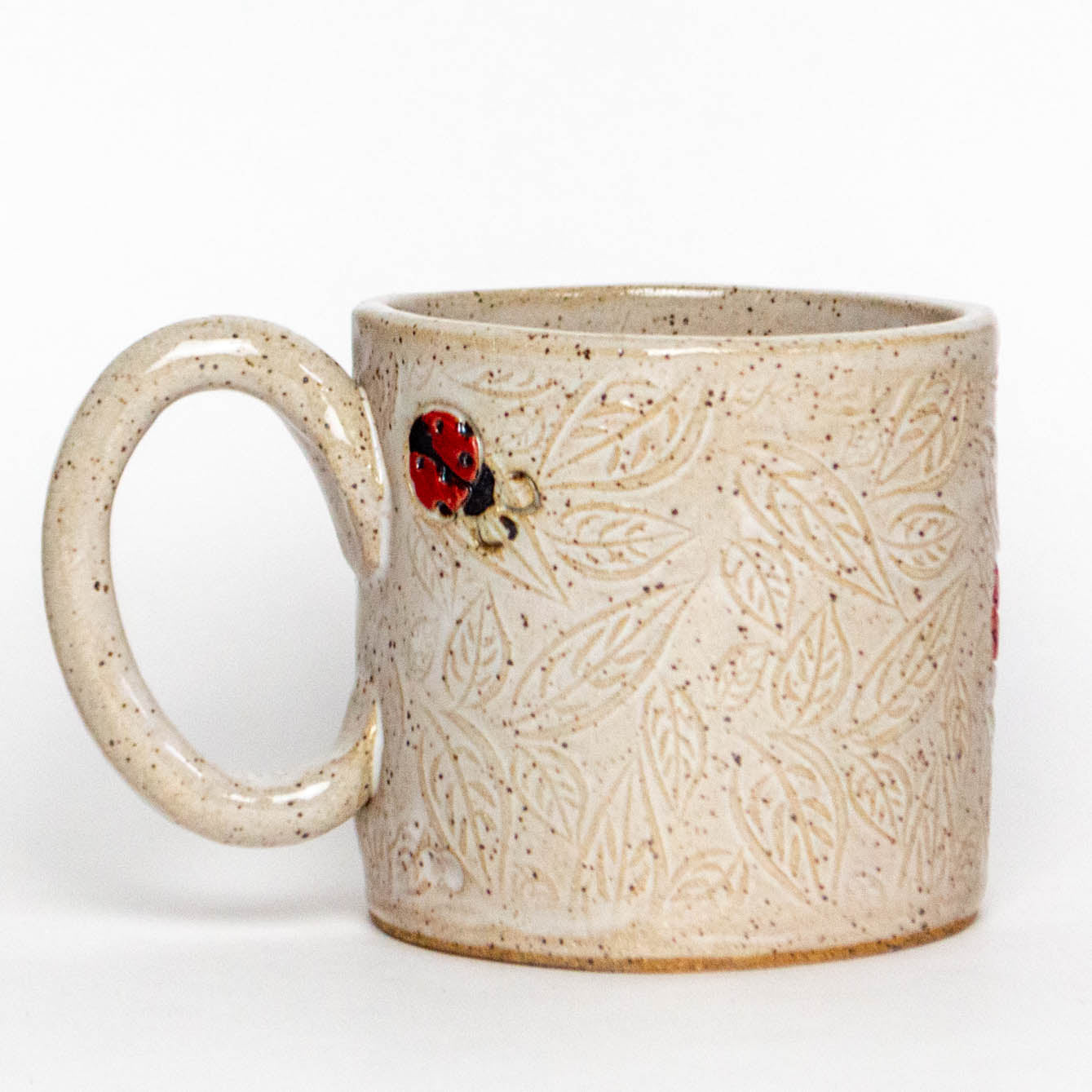 Ladybug White Stoneware 10oz Mug
