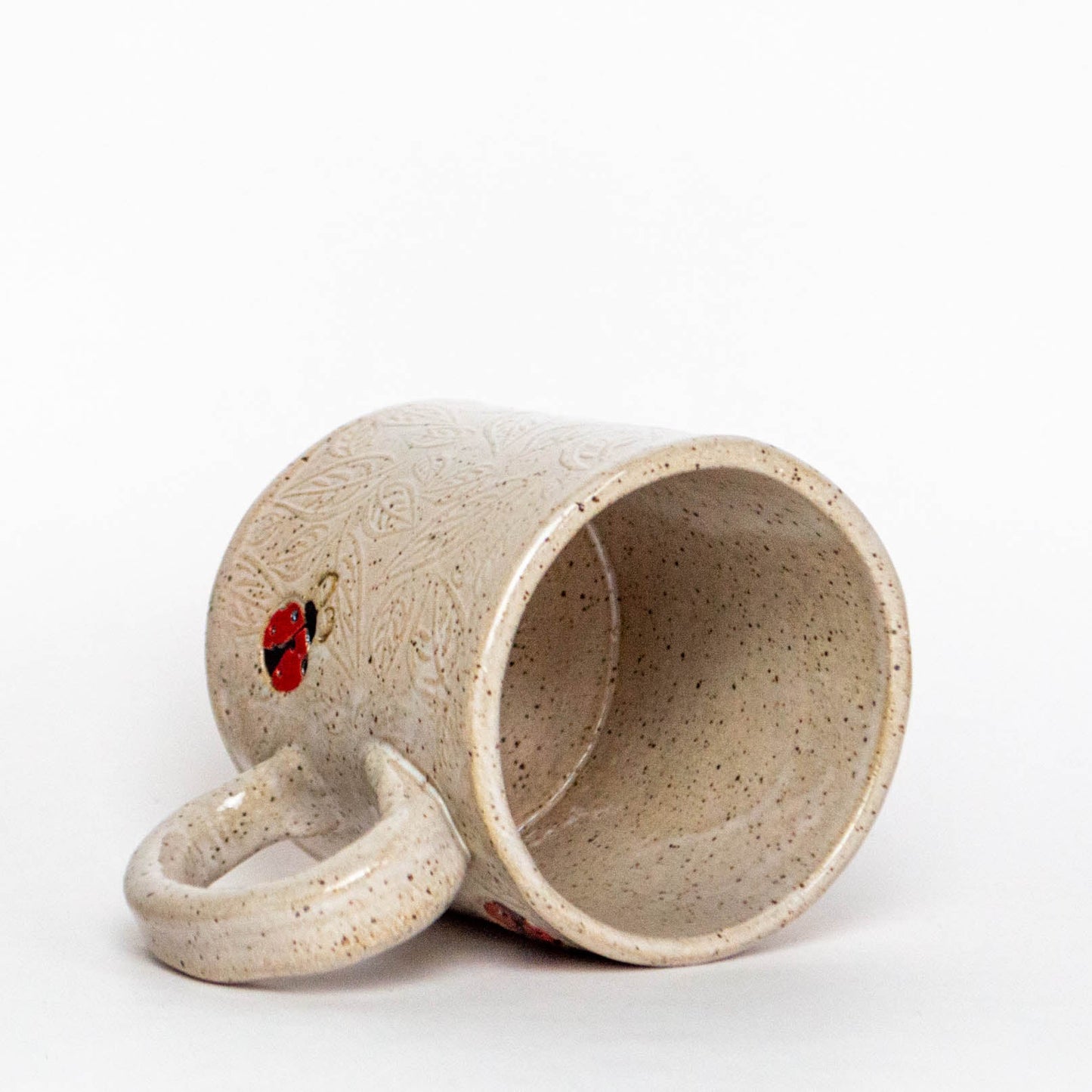Ladybug White Stoneware 10oz Mug