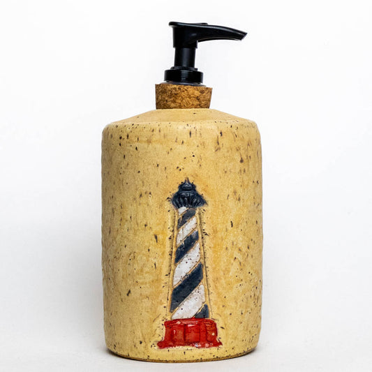 Lighthouse Design Beige Soap / Lotion Dispenser