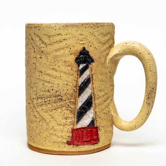 Lighthouse Design Beige 14 oz Mug