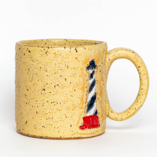 Lighthouse Design Beige 10oz Mug