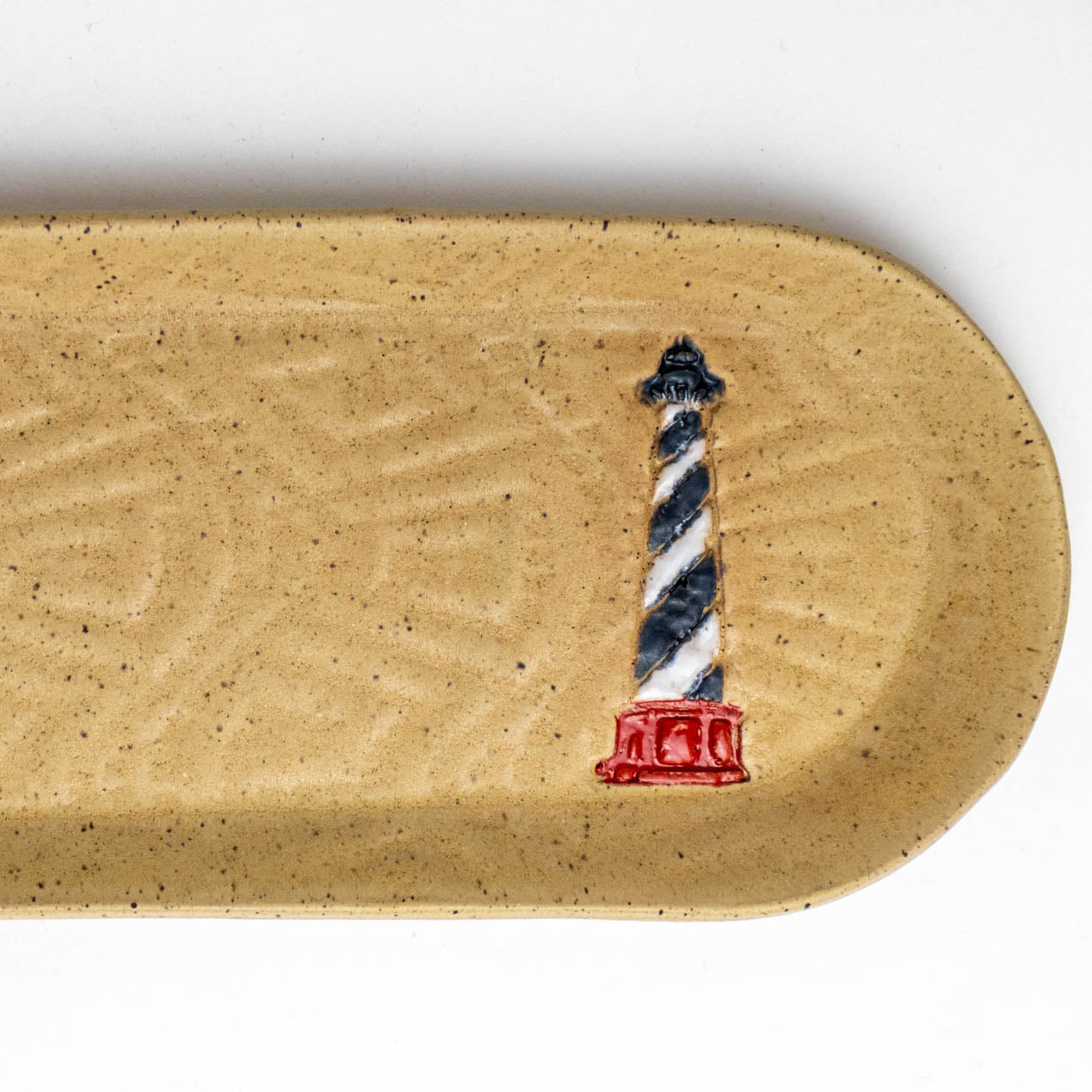 Lighthouse Design Beige 12" Platter