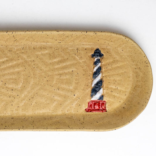 Lighthouse Design Beige 12" Platter