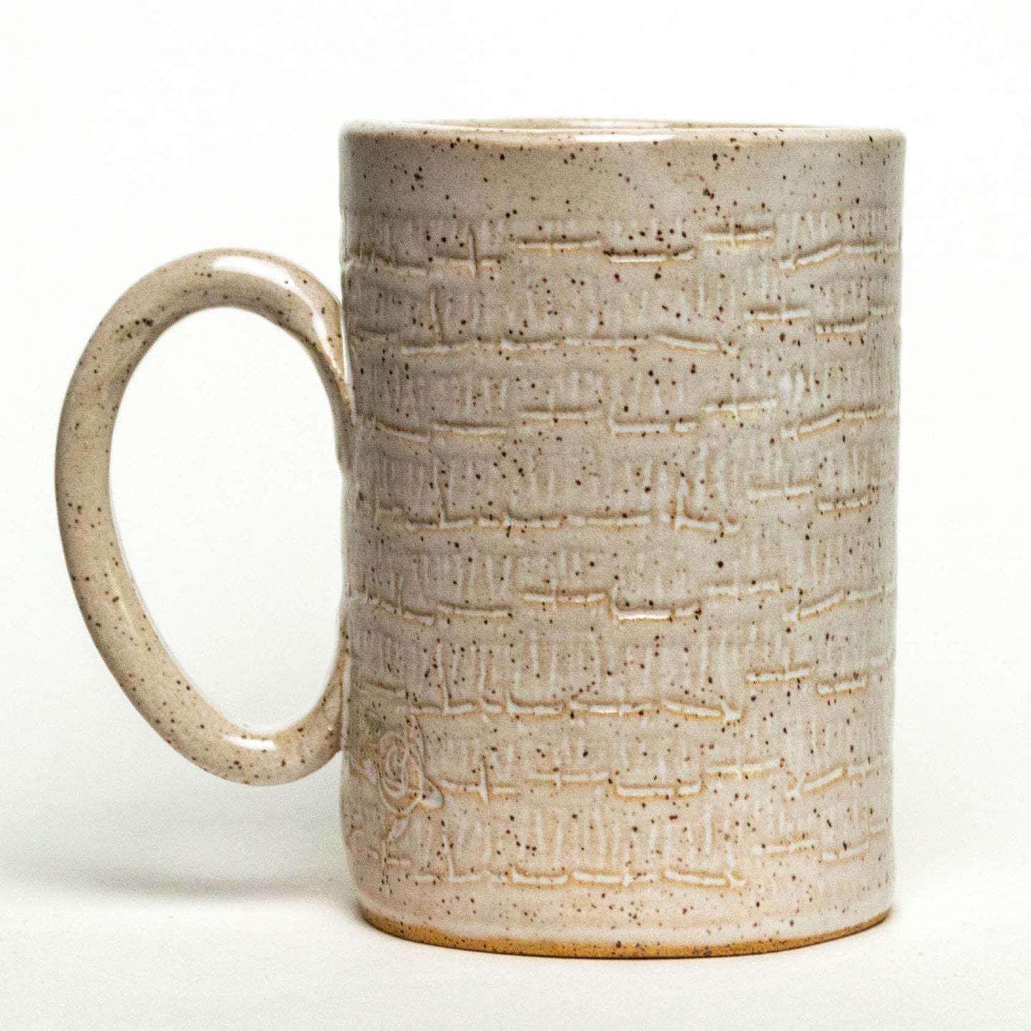 Lion on White Stoneware 14oz Mug