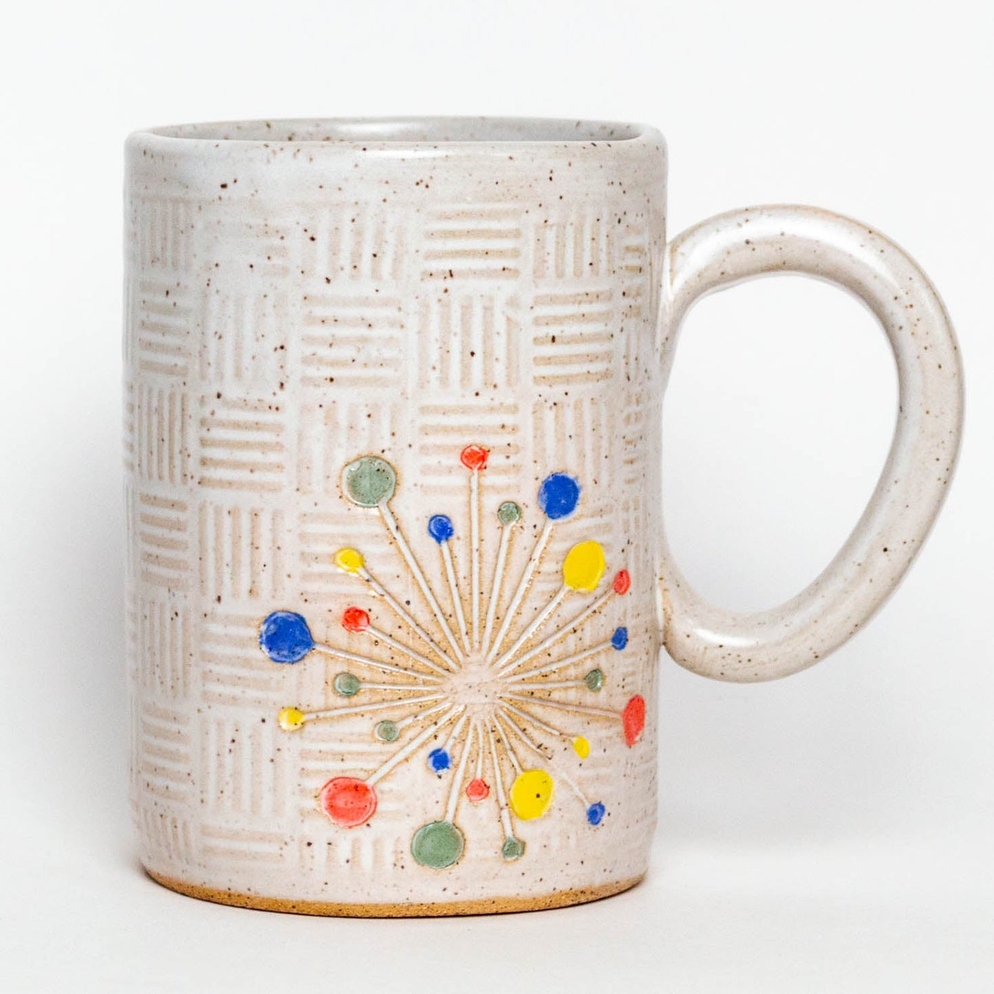 Art Deco Sunburst White 14oz Mug