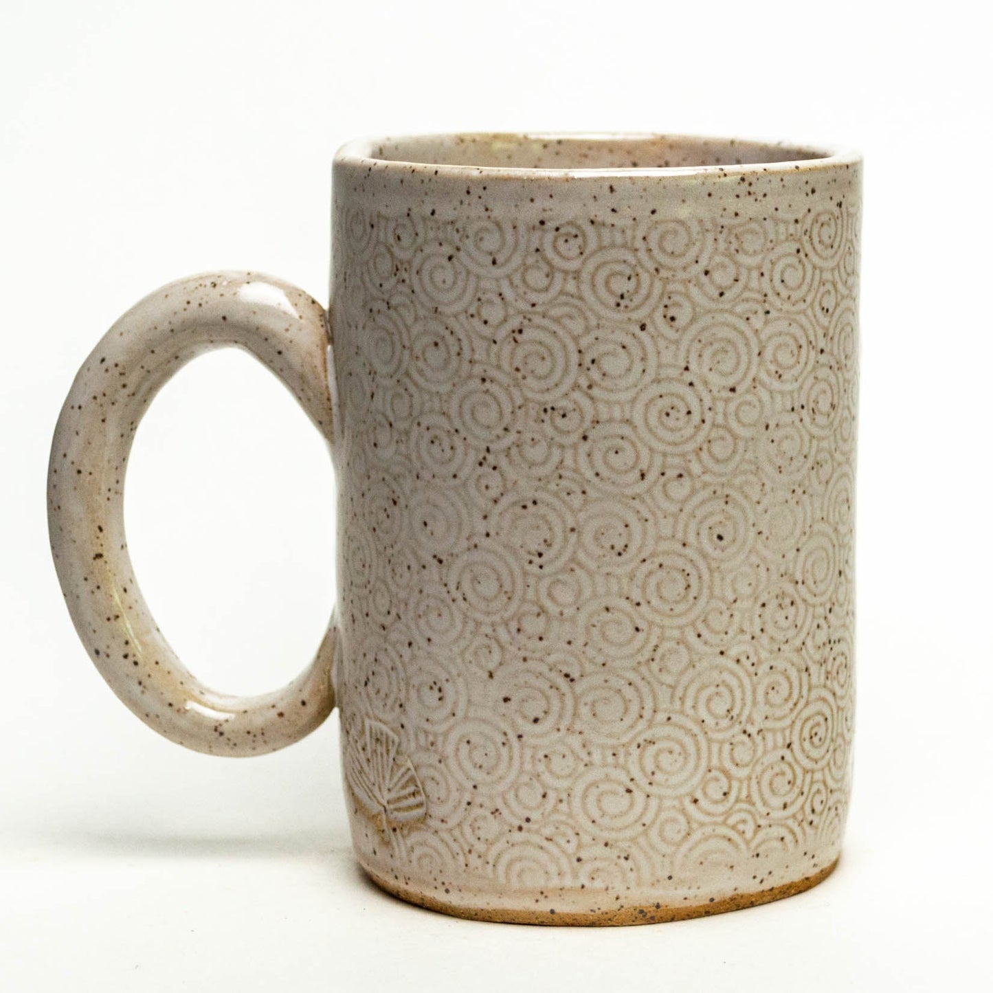 Monstera Leaf on White Stoneware 14oz Mug