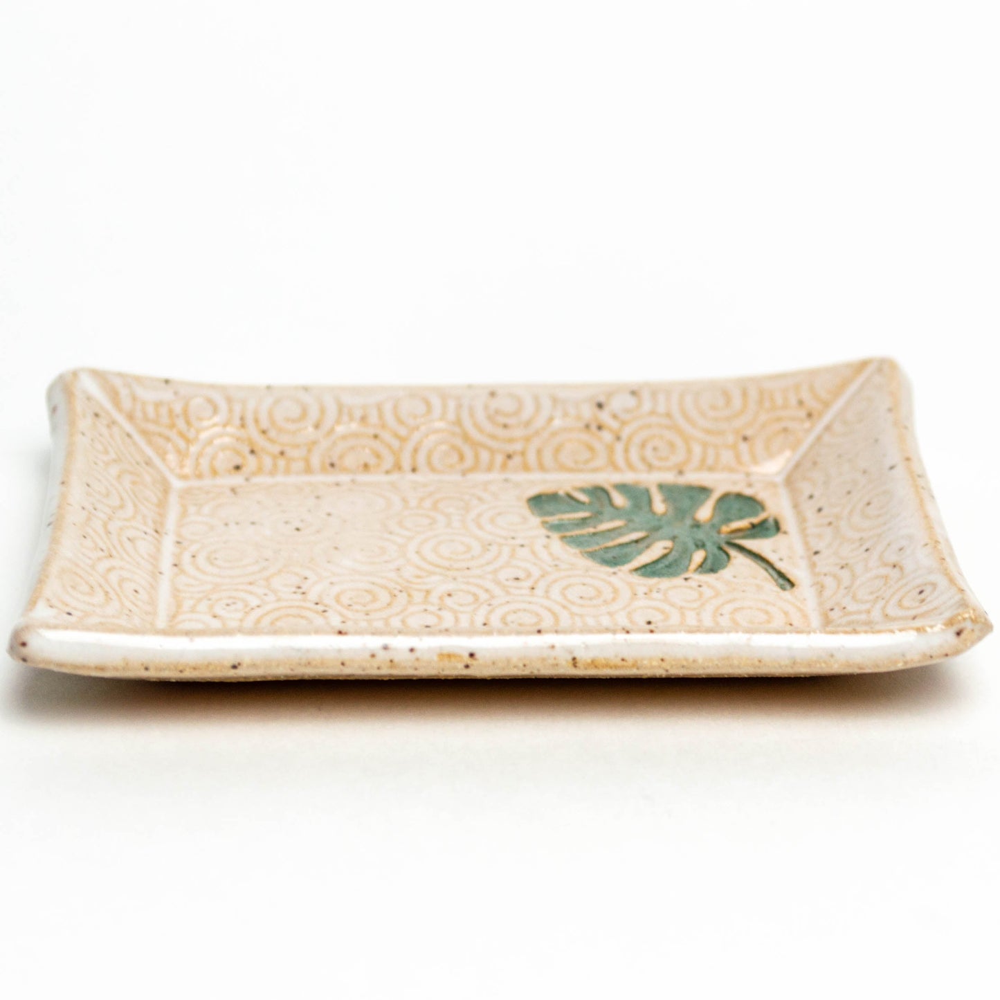 Monstera Leaf White Trinket Dish