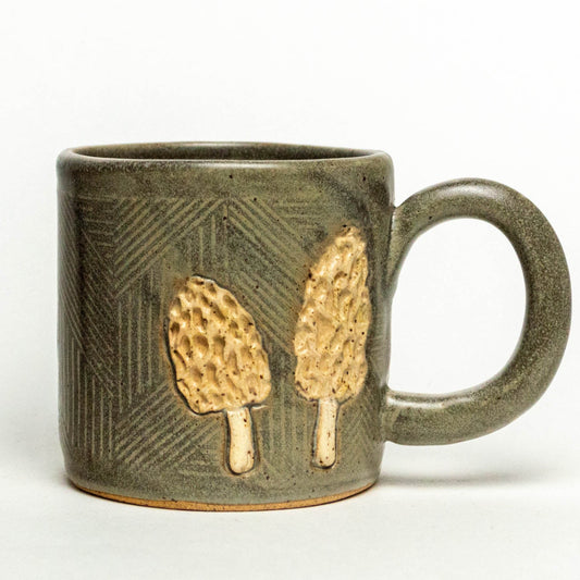 Morel Mushroom Gray 10oz Mug