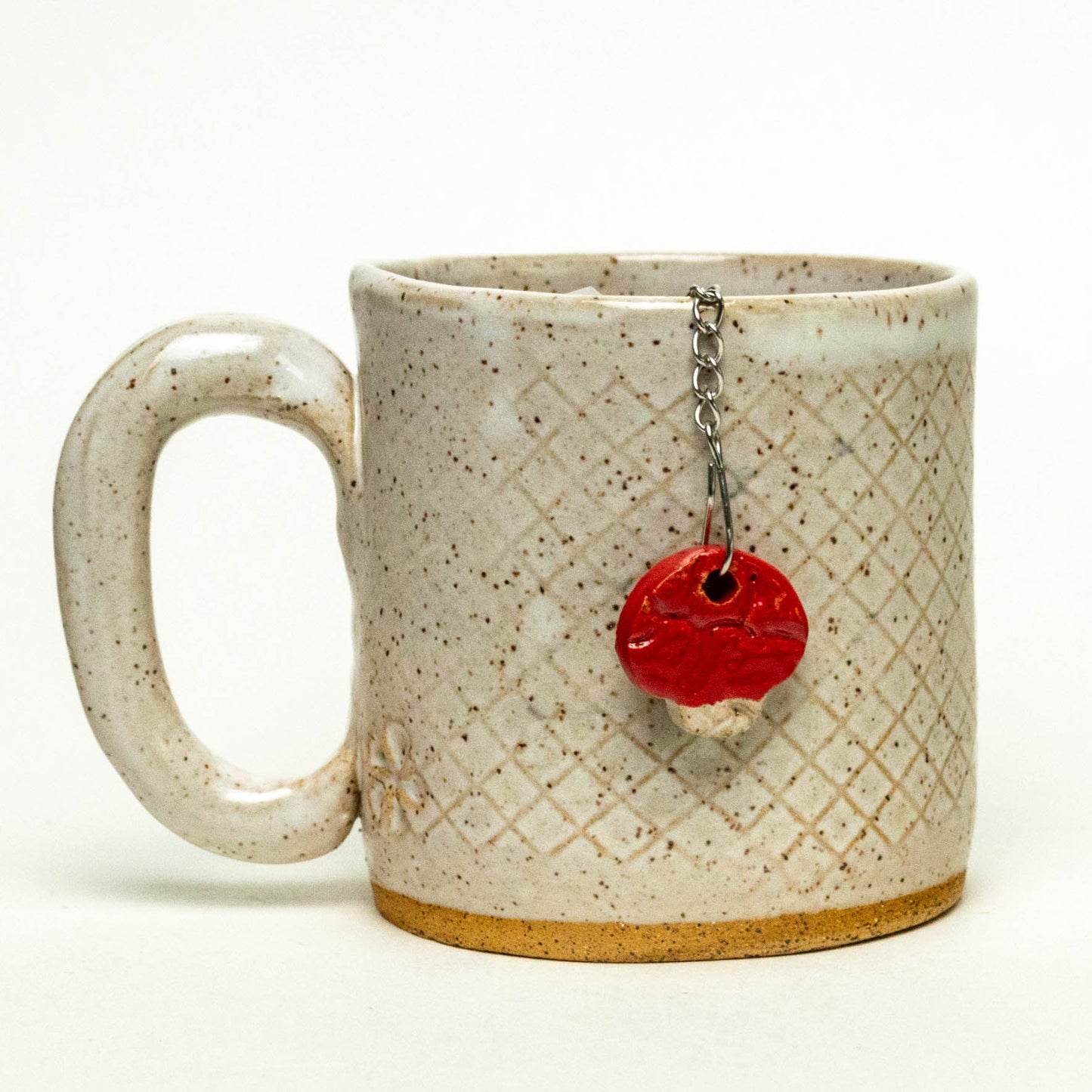 Mushroom Stoneware Charm w/ Tea Ball Infuser
