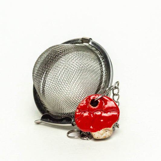 Mushroom Stoneware Charm w/ Tea Ball Infuser