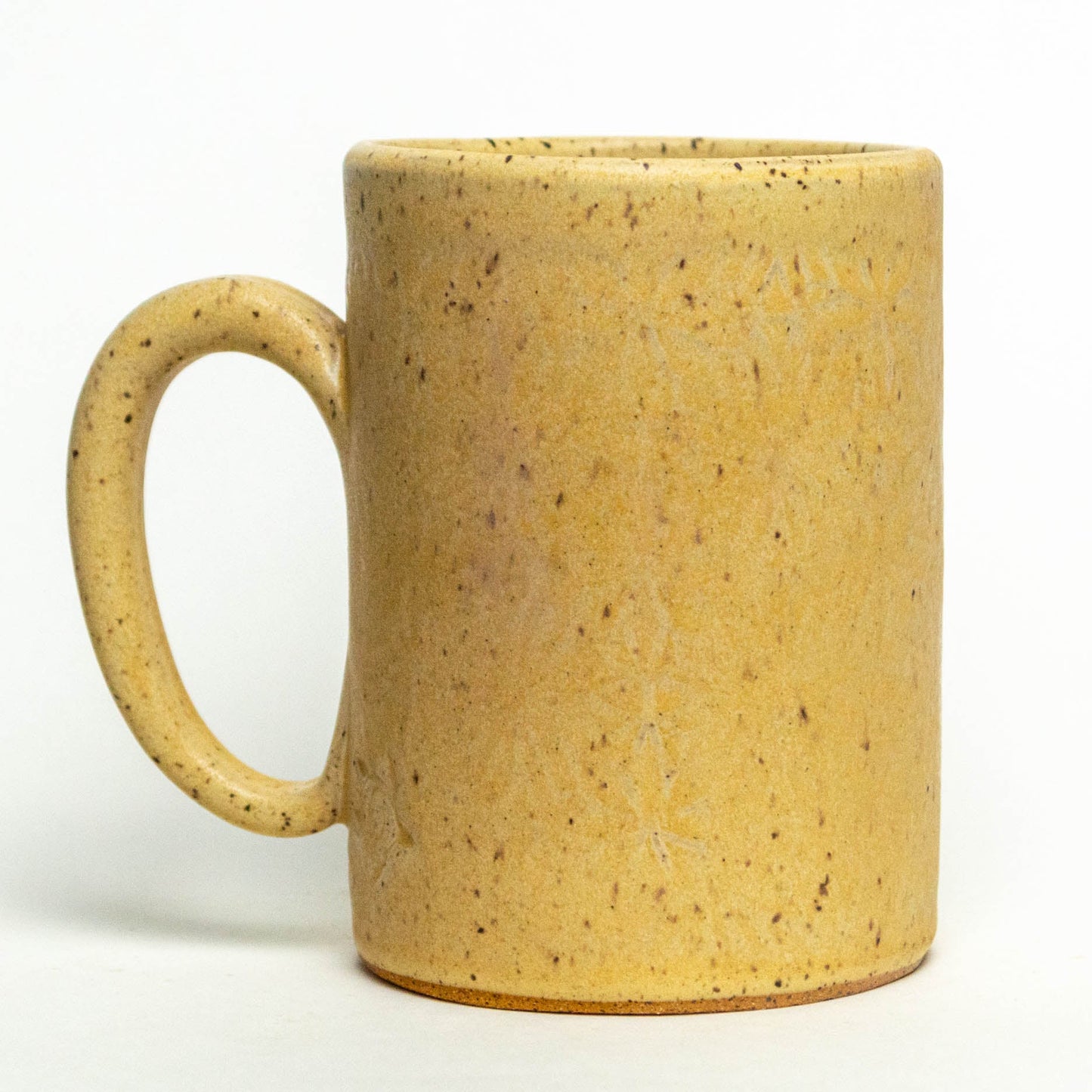 Frog Sitting on a Mushroom Beige 14oz Stoneware Mug