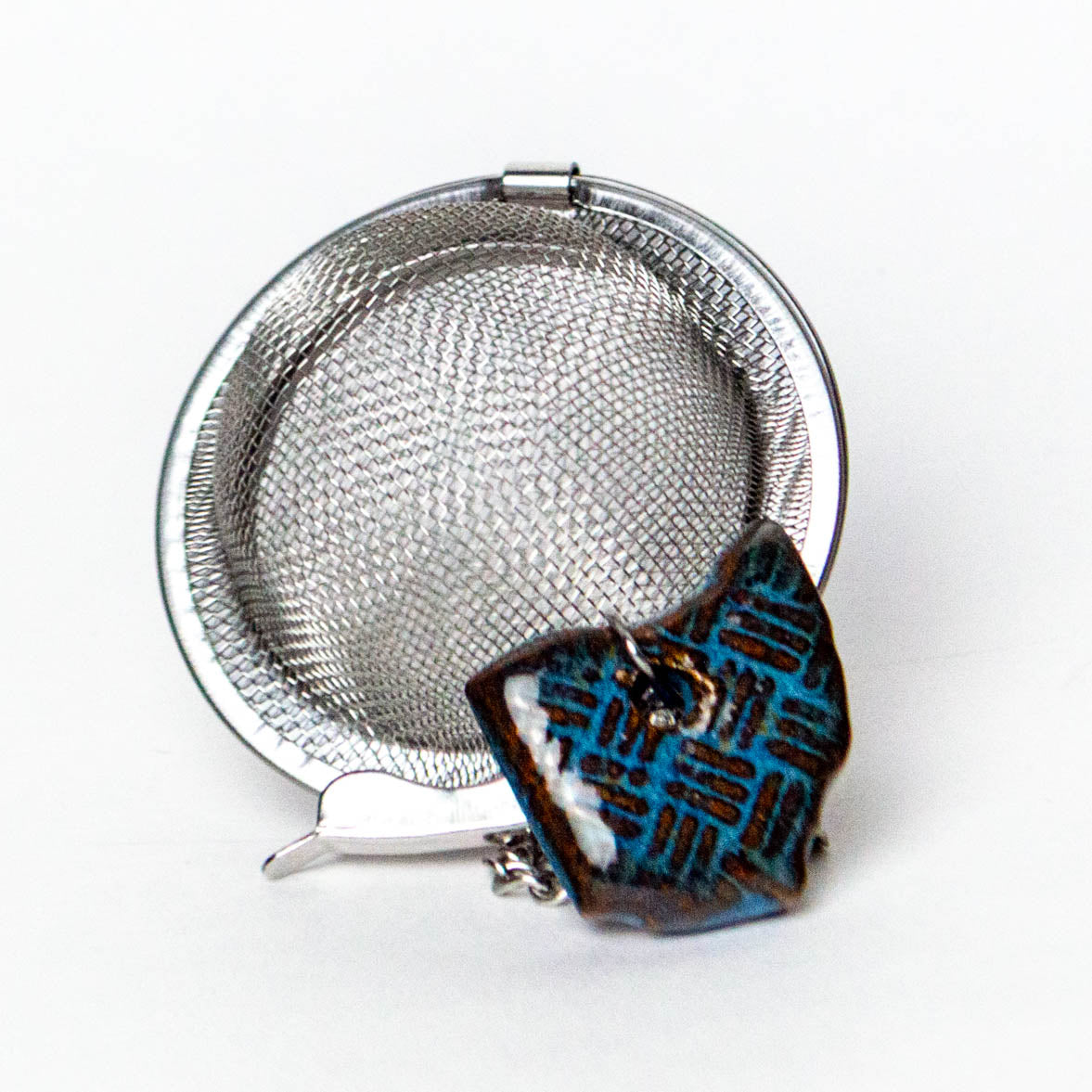 Ohio State Stoneware Charm w/ Tea Ball Infuser - Blue