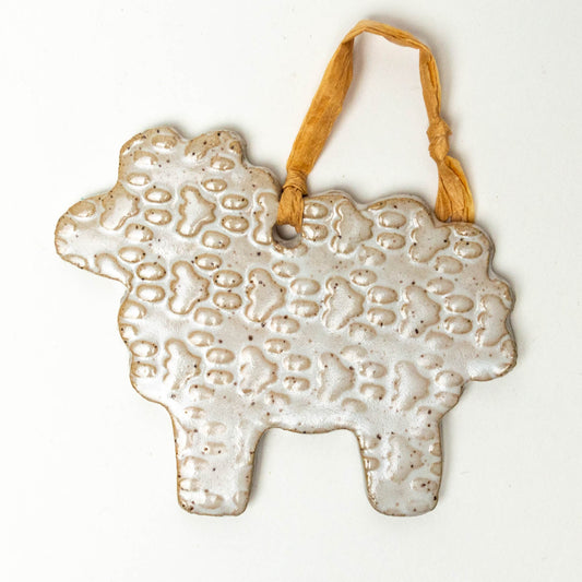 Sheep Stoneware Ornaments (Choice of color)