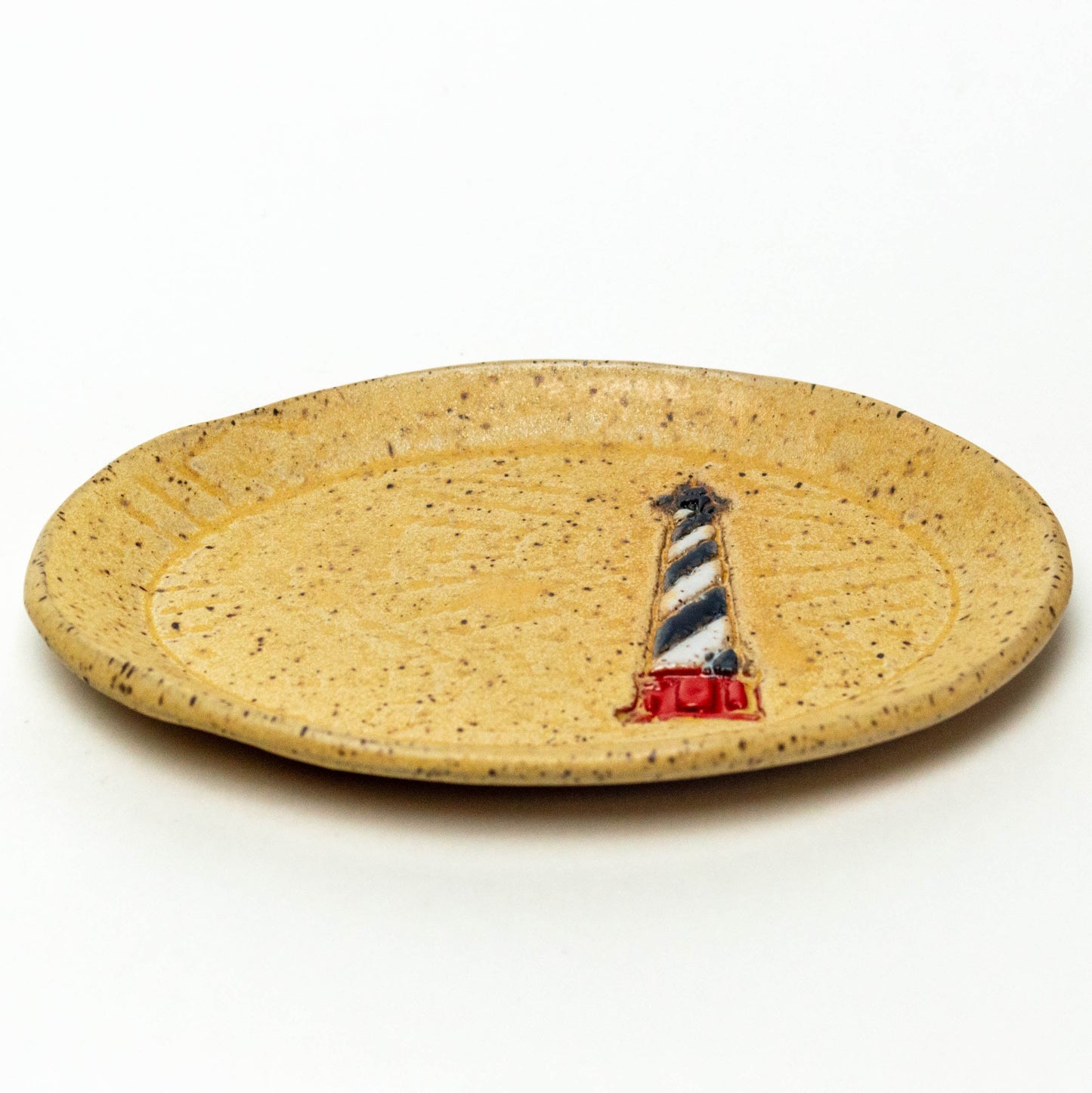 Lighthouse Design Beige Oval Trinket Dish