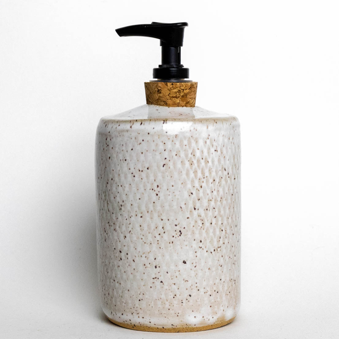 Parrot Mushroom White Stoneware Soap Dispenser