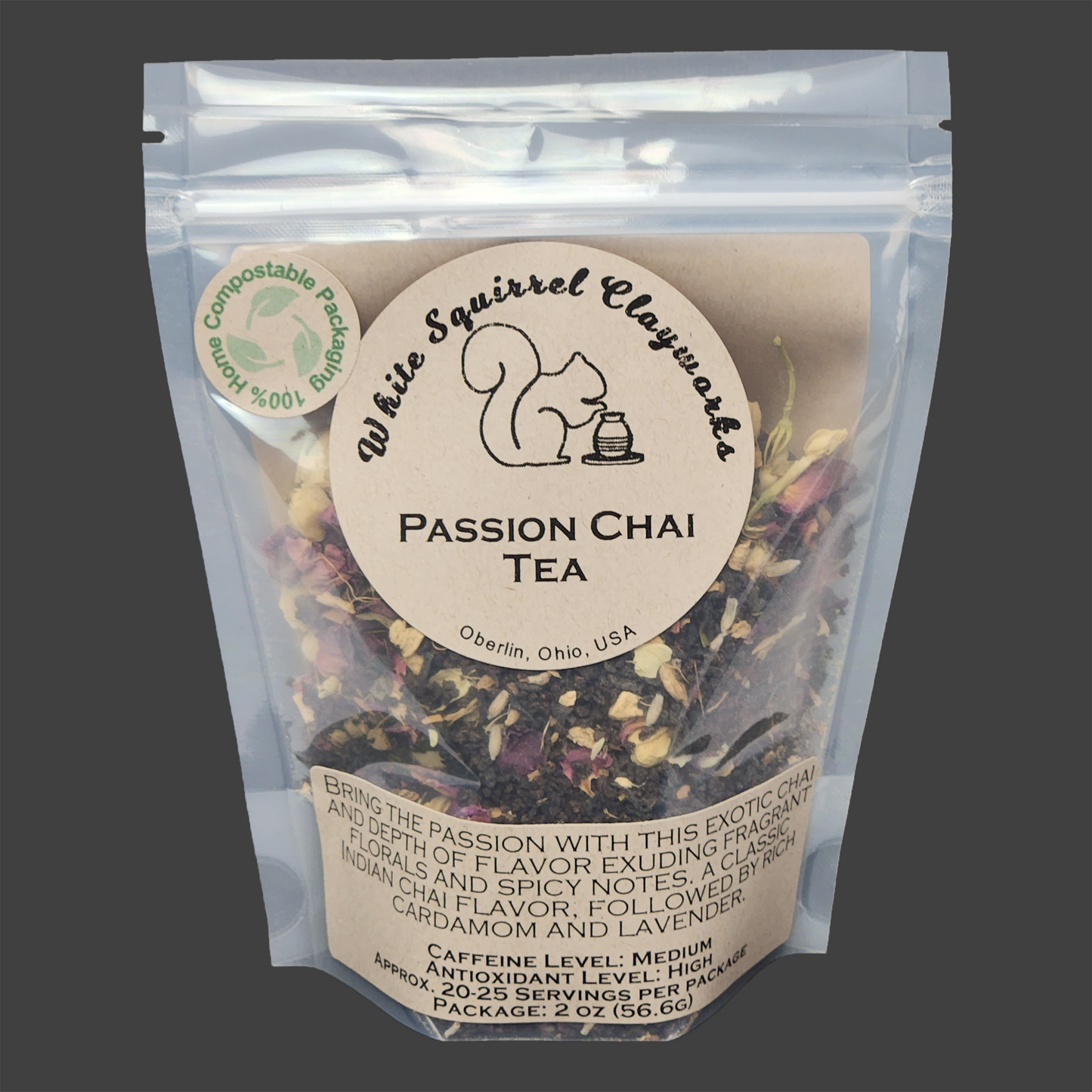 Passion Chai Loose Leaf Tea - 2oz -Home compostable packaging