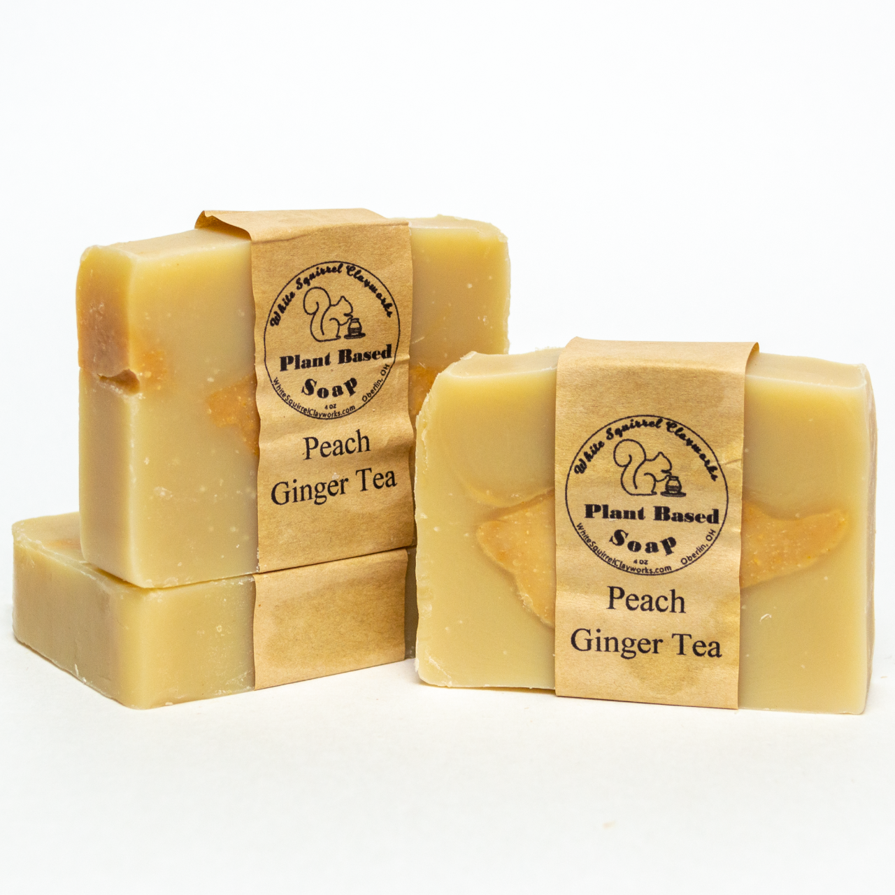 Peach Ginger Tea - Handmade Vegetable Based Soap -4oz