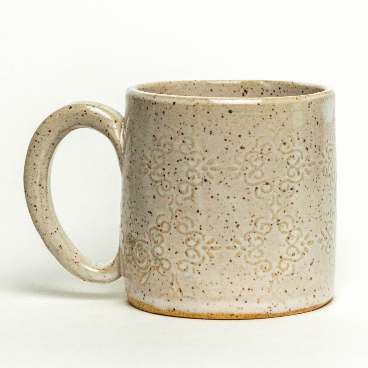 Poinsettia on White Stoneware 10oz Mug