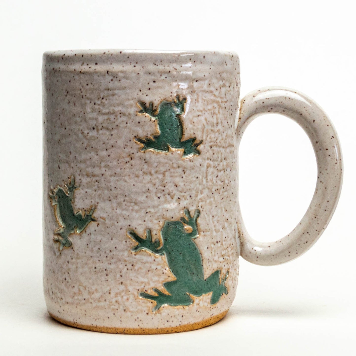 Poison Dart Frogs on White Stoneware 14oz Mug